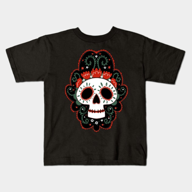 Dia De Muertos, Day of the Dead - La Mujer Kids T-Shirt by BeanstalkPrints